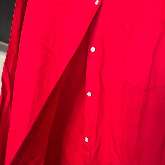Old Navy Red Boyfriend Shirt sz L Tall NWT - Picture 3 of 7